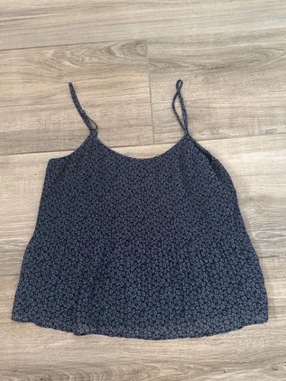 Abercrombie & Fitch Navy Blue Floral Spaghetti-Strap Cami